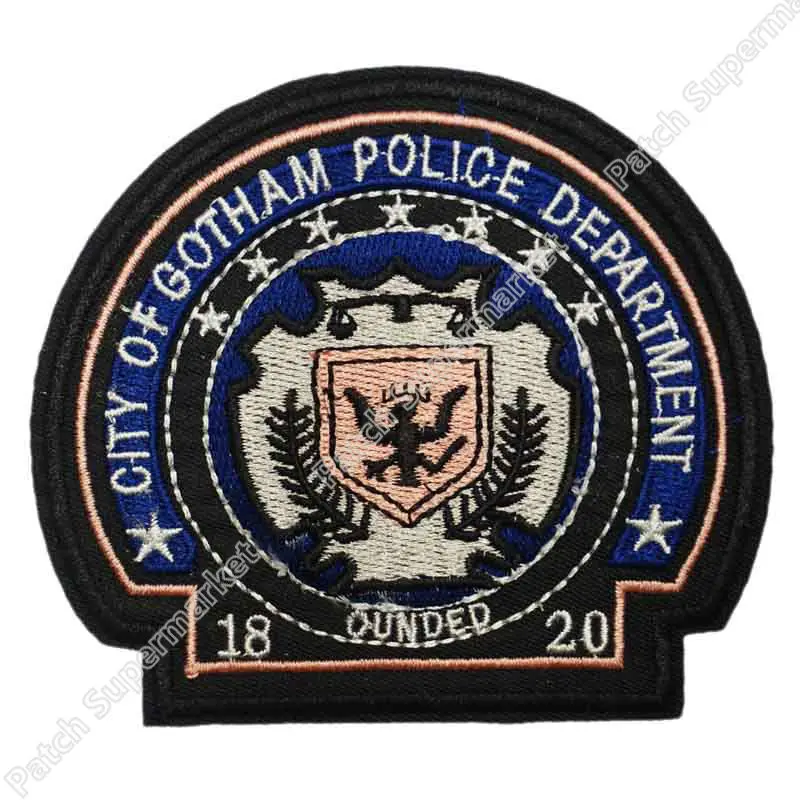 3.7" Бэтмен Темный рыцарь поднимается Gotham отдела щит логотип ТВ серии фильма, аппликация пришить/клеевая заплатка