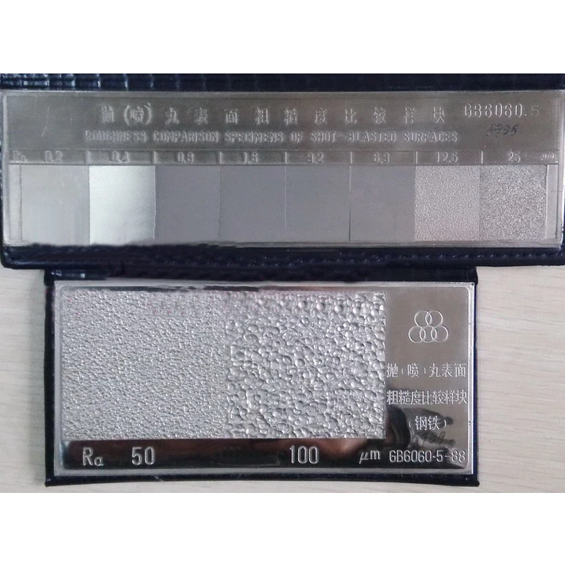 Shot Peening Surface Roughness Comparison Sample Block Contrast | Инструменты