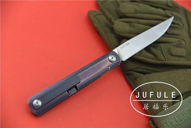 Jufule YIDU ZDP189 titanium порошка сплава стали складной нож с аварийный Нож портативные