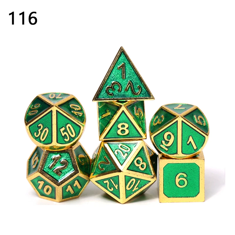 Chengshuo rpg кости многогранные наборы металла dnd Подземелья и Драконы настольные игры цинковый сплав синий кубики цифровой узор d20 10 8 12