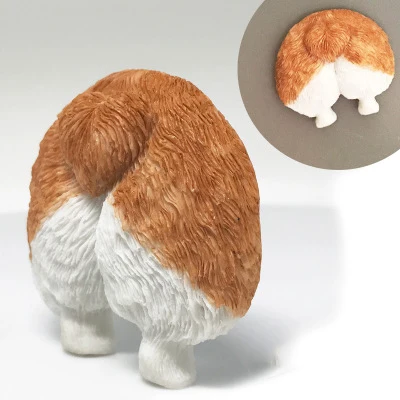 Corgi ass 1 шт. мультяшный милый мини корги бульдог смолы магнит на холодильник малыш раннее образование магнит "Собака" наклейки для украшения холодильника - Color: Corgi ass