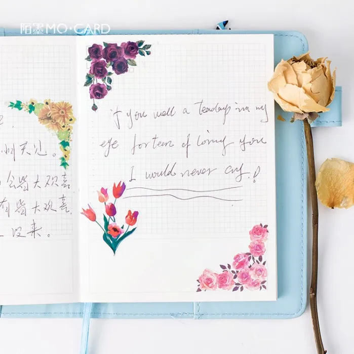 Стикеры с весенними цветами 45 цветов декоративные канцелярские наклейки