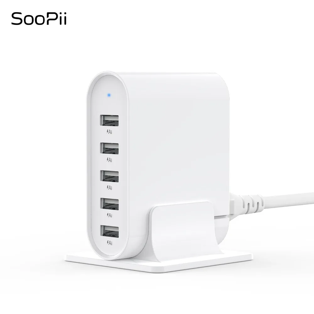 5 портов сматфон USB зарядное устройство 22 Вт настольная зарядная станция для iPhone /