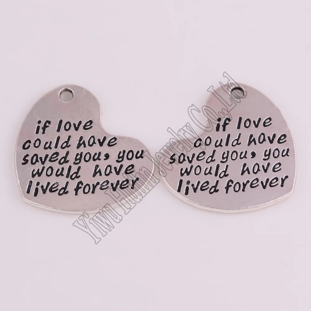 10 шт. в партии античное серебряное покрытие &quotЕсли бы любовь могла вас сохранить