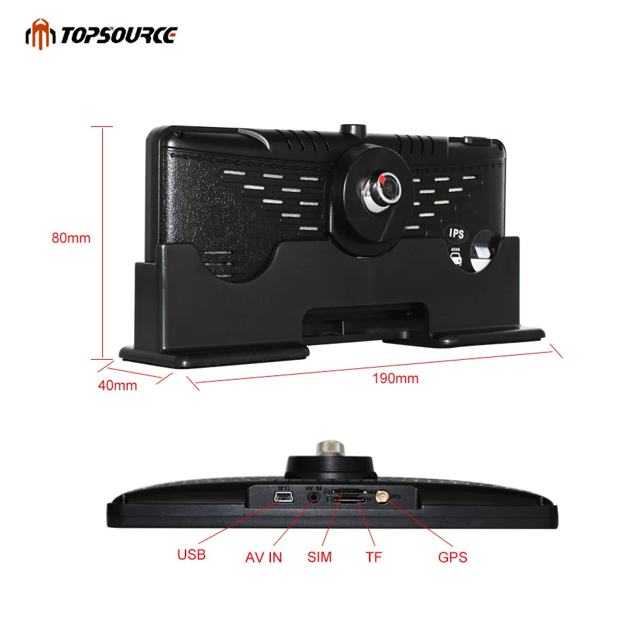 TOPSOURCE 4G Автомобильный gps-навигатор 6 86 дюймов Android 5 1 Bluetooth ROM 16 Гб RAM HD 1080P