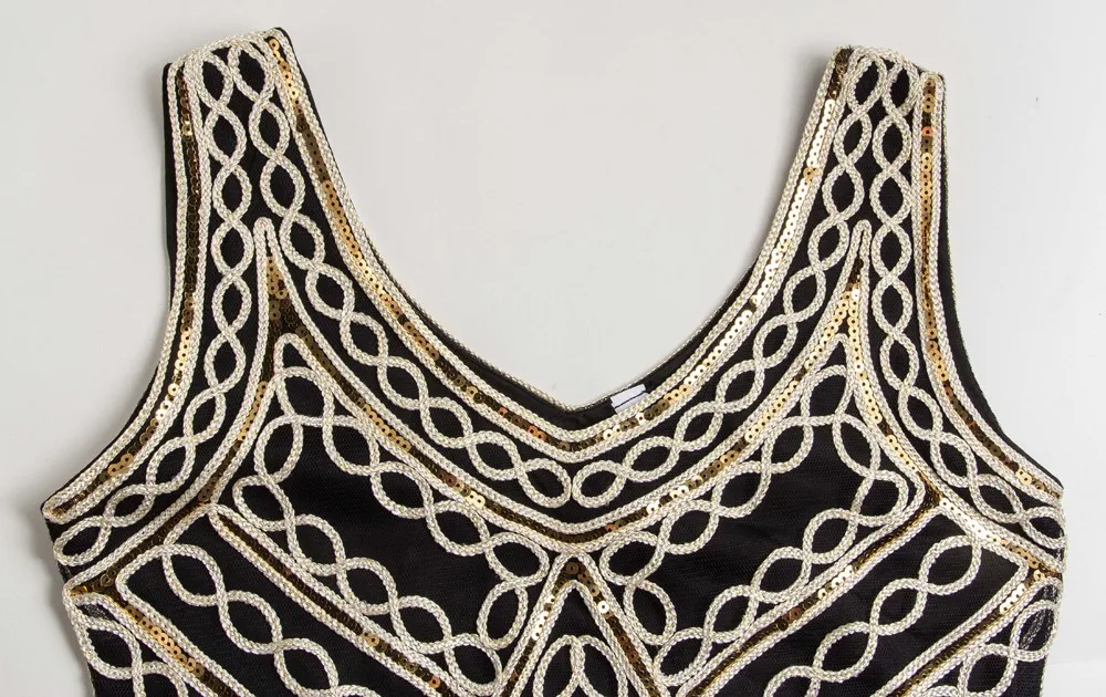 Женское платье для вечеринки, Robe Charleston 1920s Great Gatsby, платье миди с блестками и бахромой, летнее черное платье в стиле ретро