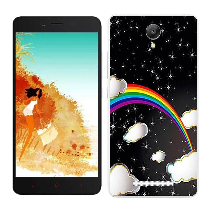 30 Чехлы для Xiaomi Redmi Note 2, Мягкая силиконовая задняя крышка для телефона Redmi Note2, черный Чехол С Рисунком Слона для Hongmi Note2 - Цвет: 30