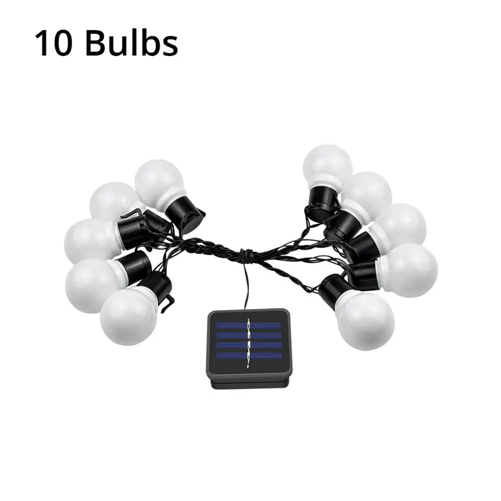 10 Bulbs Солнечный светильник Guirlande Lumineuse светодиодный пузырьковый шар гирлянда садовый забор патио Солнечный Сказочный светильник s наружный струнный светильник s - Испускаемый цвет: 10 Bulbs