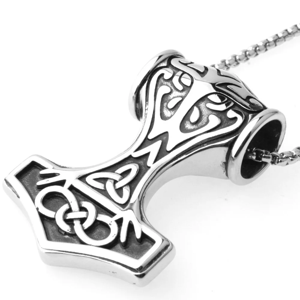 Хип хоп 316L нержавеющая сталь Viking Mjolnir Rune Thor Hammer амулет викинга молоток