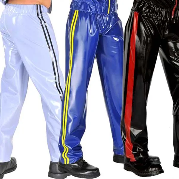 

0.4mm Thickness Latex Men's Pants Latex Track Suit Bottoms Latex Rubber Trousers
