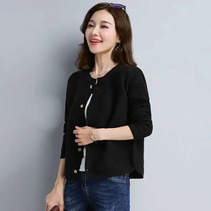 2018 Autumn New Clothing Short Knit Cardigan Women's Casual Jacket Fashion Sweater Women Long Sleeve Shawl Coat Womens |