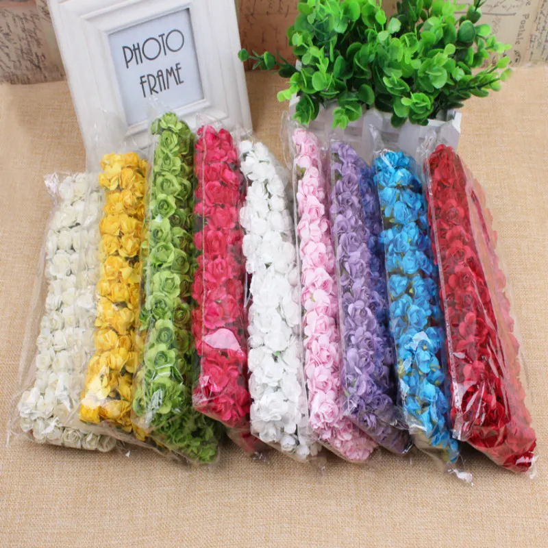 144 шт. бумажные розы 3 см | Дом и сад