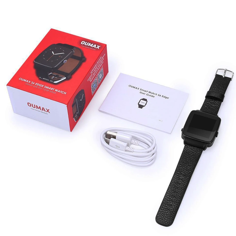 OUMAX 25 Функции Bluetooth 4.0 Смарт Часы S6 Край Компас Камеры Smartwatch для Android 4.3 Телефон