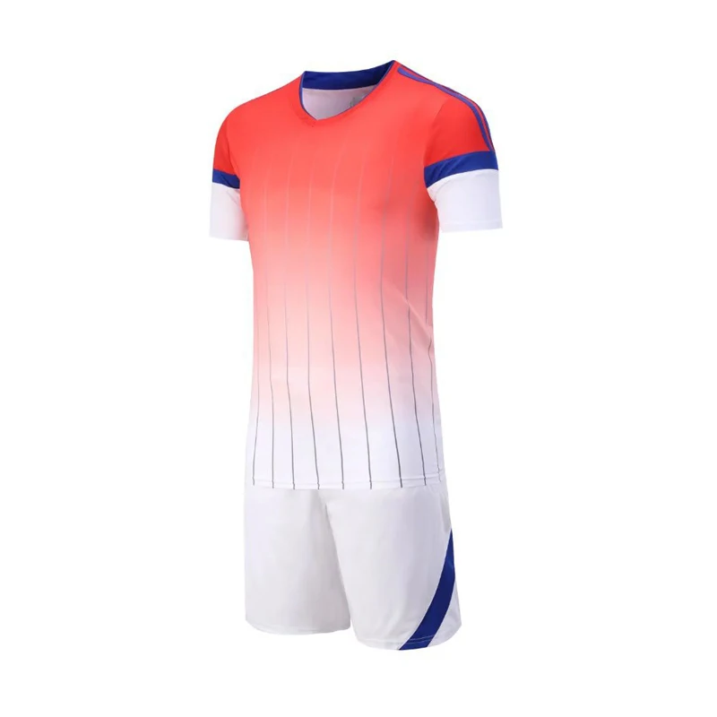 В полоску Наборы для футбола Для мужчин градиент Цвет короткий рукав спортивный