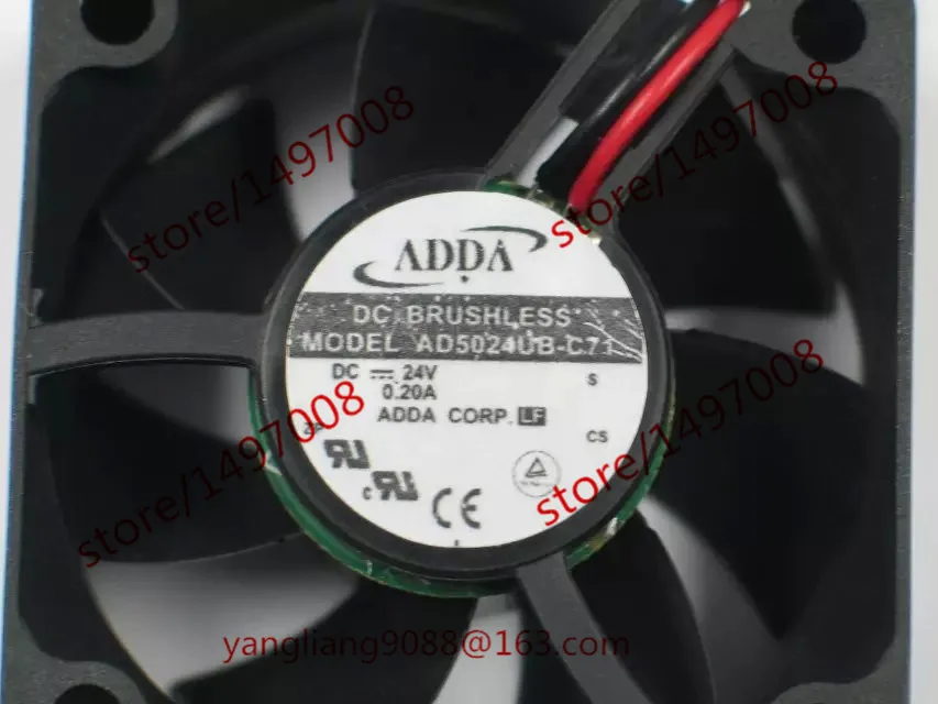 Охлаждающий вентилятор для сервера ADDA AD5024UB C71 S DC 24V 0.20A 2 Wire 50x50x20 мм|square fan|server fanadda 24v