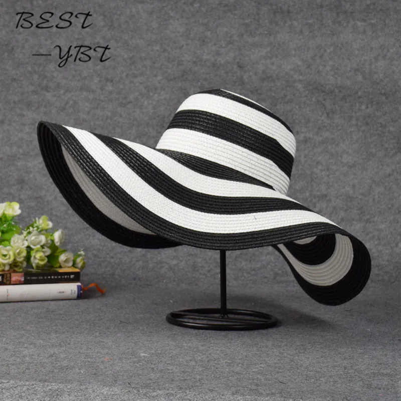 Лидер продаж новая летняя пляжная шляпа с черно-белыми клавишами в Корейском