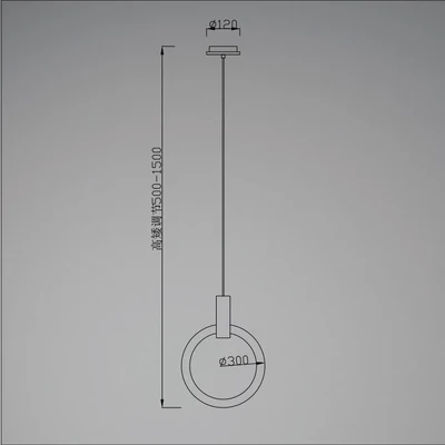 1 light D30cm 18W Подвесной светодиодный светильник с акриловыми кругами, подвесной светильник с деревянной подвеской, подвесной светильник, подвесной светильник с подвеской - Цвет корпуса: 1 light D30cm 18W