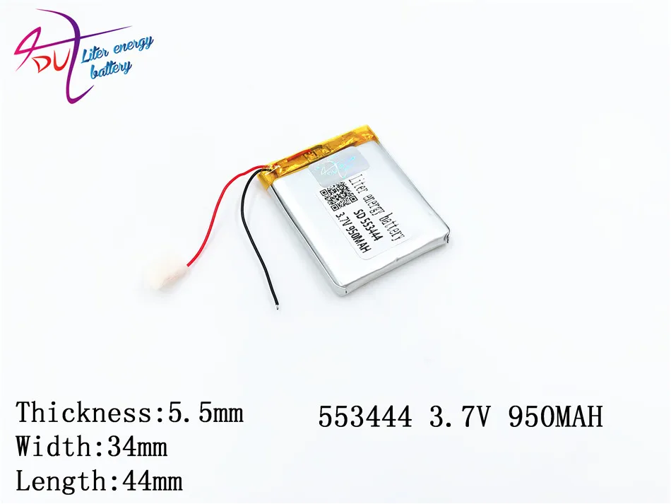 

Liter Energy 553444 553545 3.7v Rechargeable Lithium Polymer Battery 950mah Mp3/4/5 Bluetooth Radio Battery Monitoring