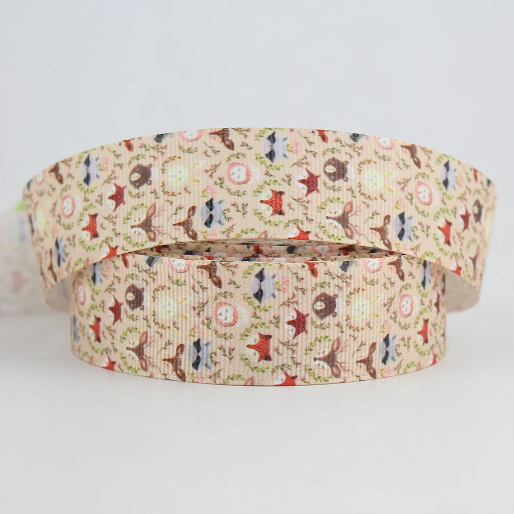 Лента с животными s Печать grosgrain лес лента DIY Швейные Ремесло украшение для