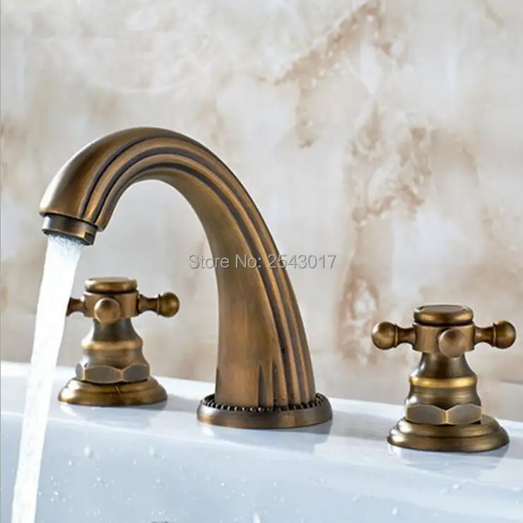 Высококачественный смеситель для раковины с широким раковиной 3 шт. горячей и