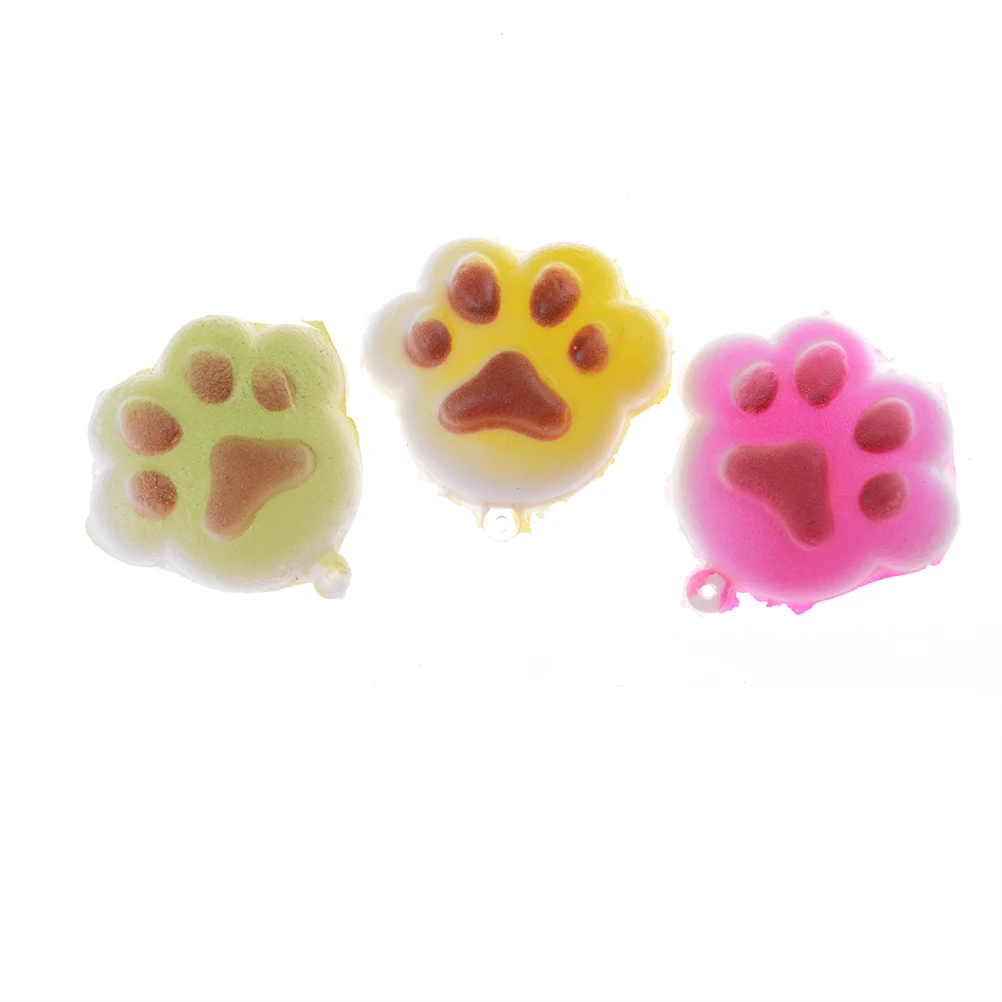 Новое поступление горячей Kawaii Мягкая мультфильм цепи Squishy Хлеб щенок Footprint