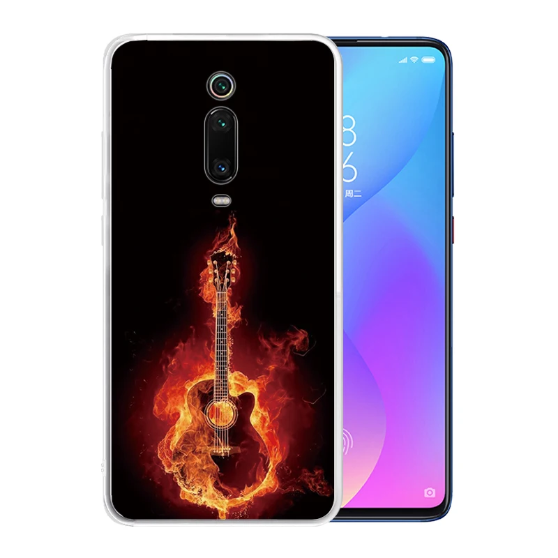 Soft Silicone Clear TPU Case for Xiaomi Mi 9 9T CC9 Pro Note 10 CC9E 8 Lite Mix 3 A3 A2 A1 POCO F1 Cover Flame Heart | Мобильные