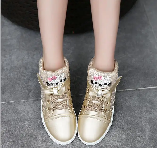 Sexemara/Новая детская Hello Kitty Спортивная обувь модные детские туфли на плоской