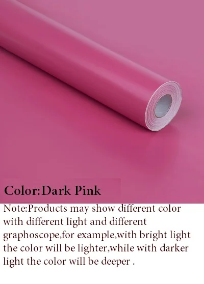 Dark pink DIY ПВХ самоклеющиеся обои мебель Пленка Наклейки на стены для кухни двери шкафа виниловая контактная бумага домашний Декор Наклейки на стены - Цвет: Dark pink