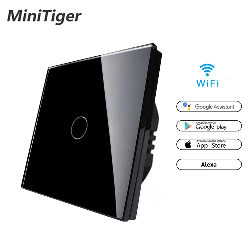 Minitiger wifi умный сенсорный выключатель приложение беспроводной пульт