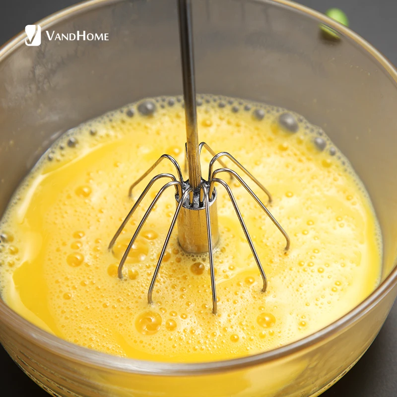 Полуавтоматический взбиватель для яиц VandHome венчик из нержавеющей стали 304 ручной