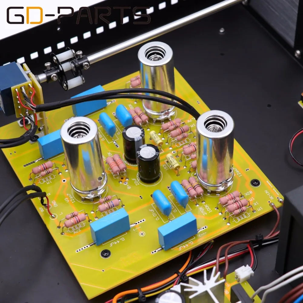 Стерео винтажный ламповый предусилитель Hifi аудио 12AX7 6Z4 6X4 предусилитель Реплика Marantz 7 схема 4 канала вход алюминиевый Железный шасси