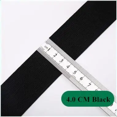 Black 4 cm 5 метров 1-6 см ширина белый/черный нейлон тесьма самые высокие эластичные ленты для шитья одежды Нижнее белье Одежда Аксессуары - Цвет: Black 4 cm