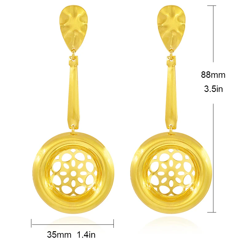 Классические круглые серьги Sunny Jewelry для женщин длинные висячие лидер продаж