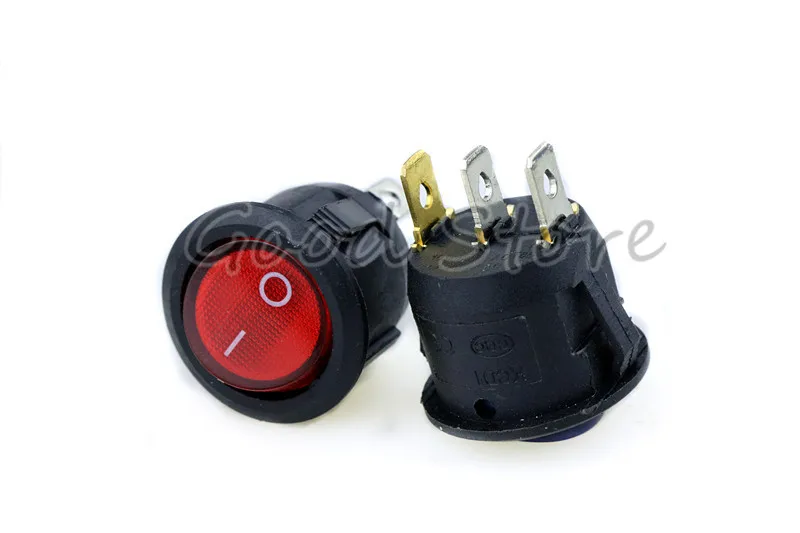 4 шт. 3Pin на включение/выключение автомобиля 220V/12V Круглый Рокер Dot лодка