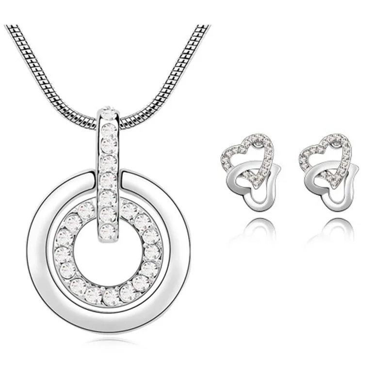 Модные ювелирные изделия для женщин оптовая продажа австрийский хрусталь сердце