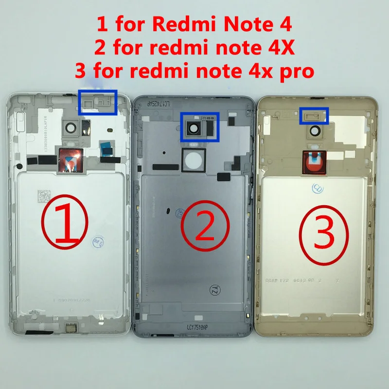 Для Xiaomi Redmi 4 4X pro батарея задняя крышка чехол Замена Корпус+ Кнопки громкости+ кнопки питания