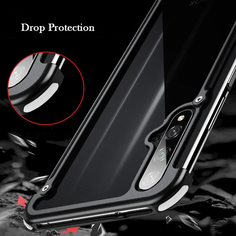 Oatsbasf чехол для Honor 20 Pro Роскошный тонкий алюминиевый металлический бампер чехол для huawei Honor 20 20 Pro противоударный чехол