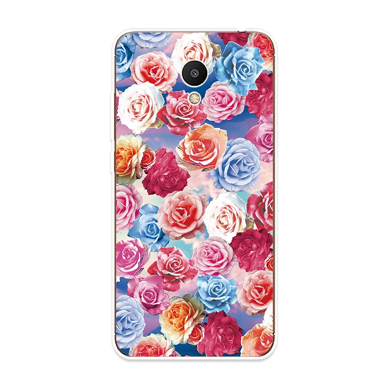 Phone Case For Meizu M3 M5 M6 NTOE M3S M5S M5C M6S M6T U10 U20 Cover Beautiful Flowers Patterned Silicone Soft Shell |