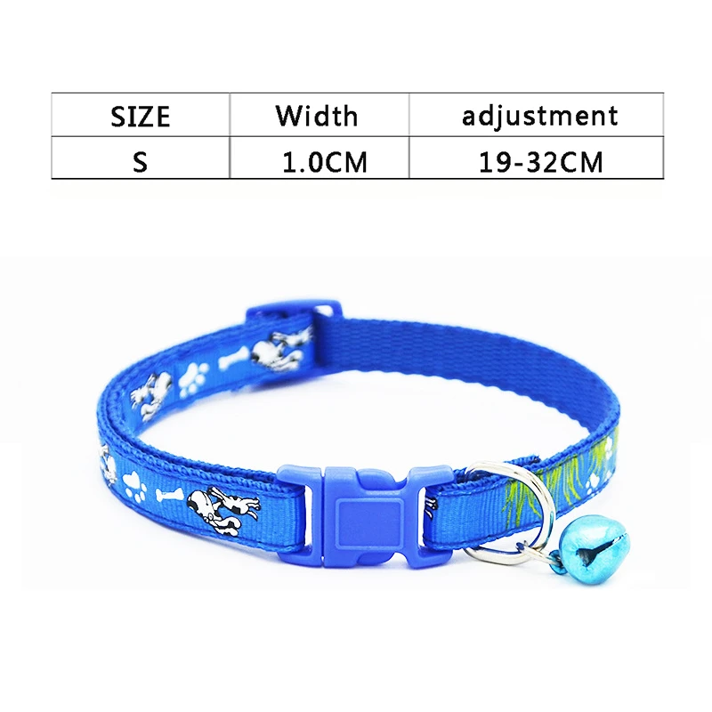 Cute Dog Collar with Bell for Small Dogs Cats Adjustable Breakaway Basic Pet Collars in Cat Leads Puppy Chihuahua MP0069 | Дом и сад