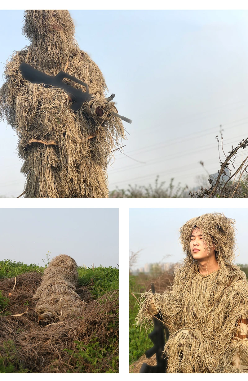 Детские джунгли мужские Ghillie костюм мальчик камуфляж снайпер Охота Одежда Дети Девочка лесной тактическая форма армейская боевая одежда