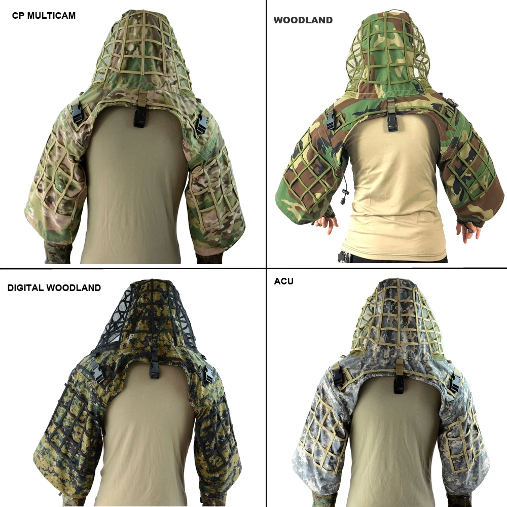 ROCOTACTICAL Ghillie костюм основа Ripstop Снайпер Ghillie Viper капюшон Лесной/сp MultiCam/ACU/Цифровой Лесной