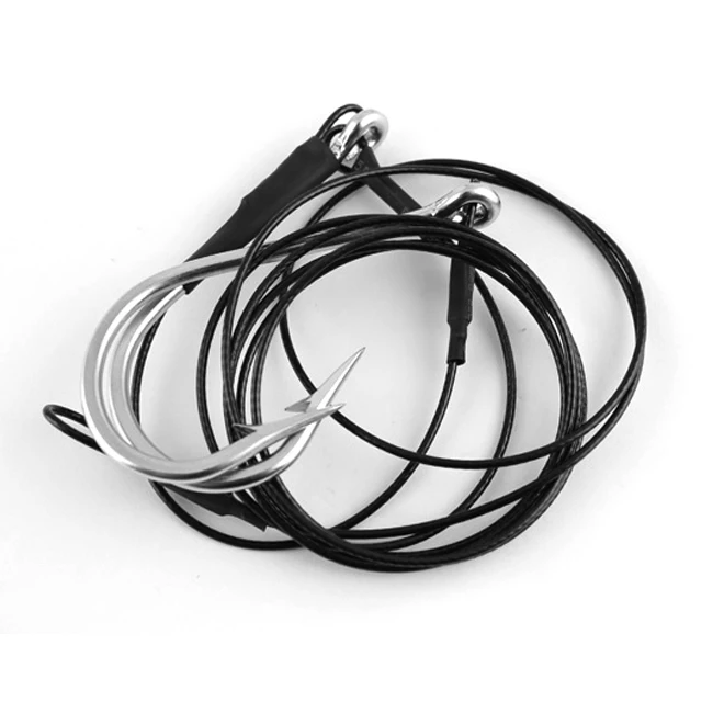 Двойные крючки рыболовные из нержавеющей стали Акула снасти для морской рыбалки