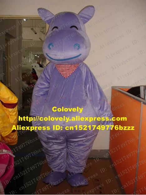 Новый фиолетовый костюм-талисман в стиле хиппота Mascotte Речная лошадь бегемот