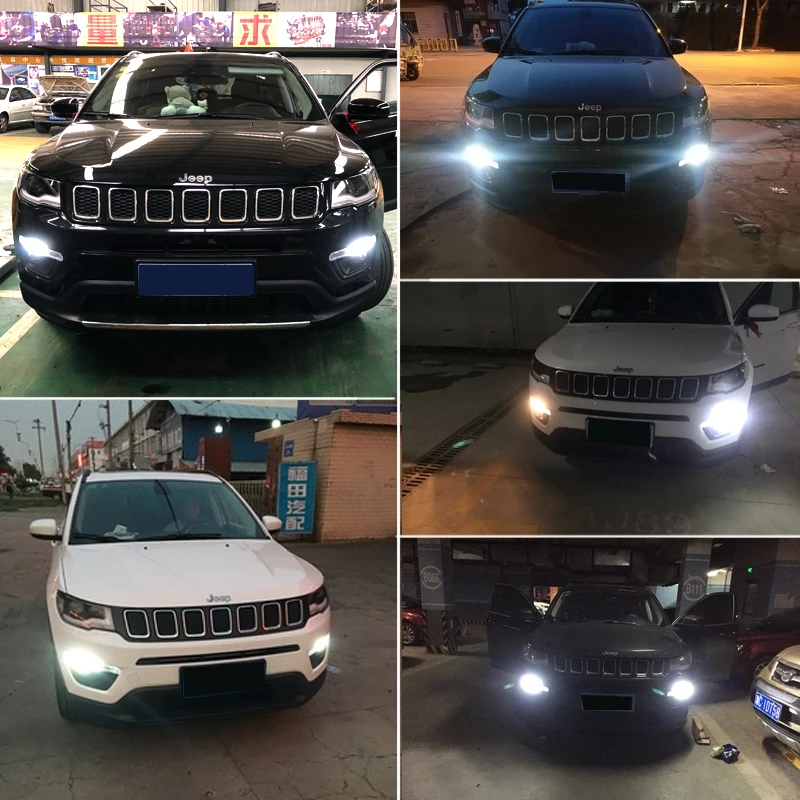 KAMMURI никакой ошибки H16 5202 PS19W светодио дный лампы для Jeep Compass LED дхо дневные ходовые огни светодио дный днем Бег фары белый 6000 K 2 шт