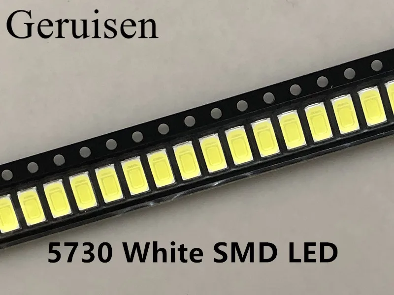 500 шт./5630/5730-CW/WW 0 5 Вт-150 мА 50-55 лм 6500 к белый светильник SMD 5730 5630 Светодиодный Диоды (3 2