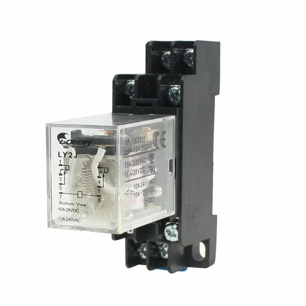 DC 12V катушка реле питания 10A DPDT LY2J с PTF08A гнездо базы | Обустройство дома