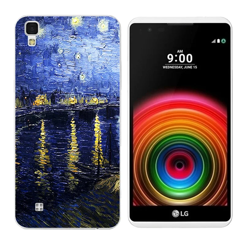 Soft TPU Cases for LG X power K210 K220 LS755 Pine Printing Back Cover Skin Power K220DS Bags Fundas |