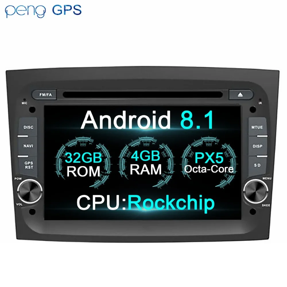 Автомобильный стерео Android 8 1 gps dvd для Fiat New Dobco навигация в автомобиле