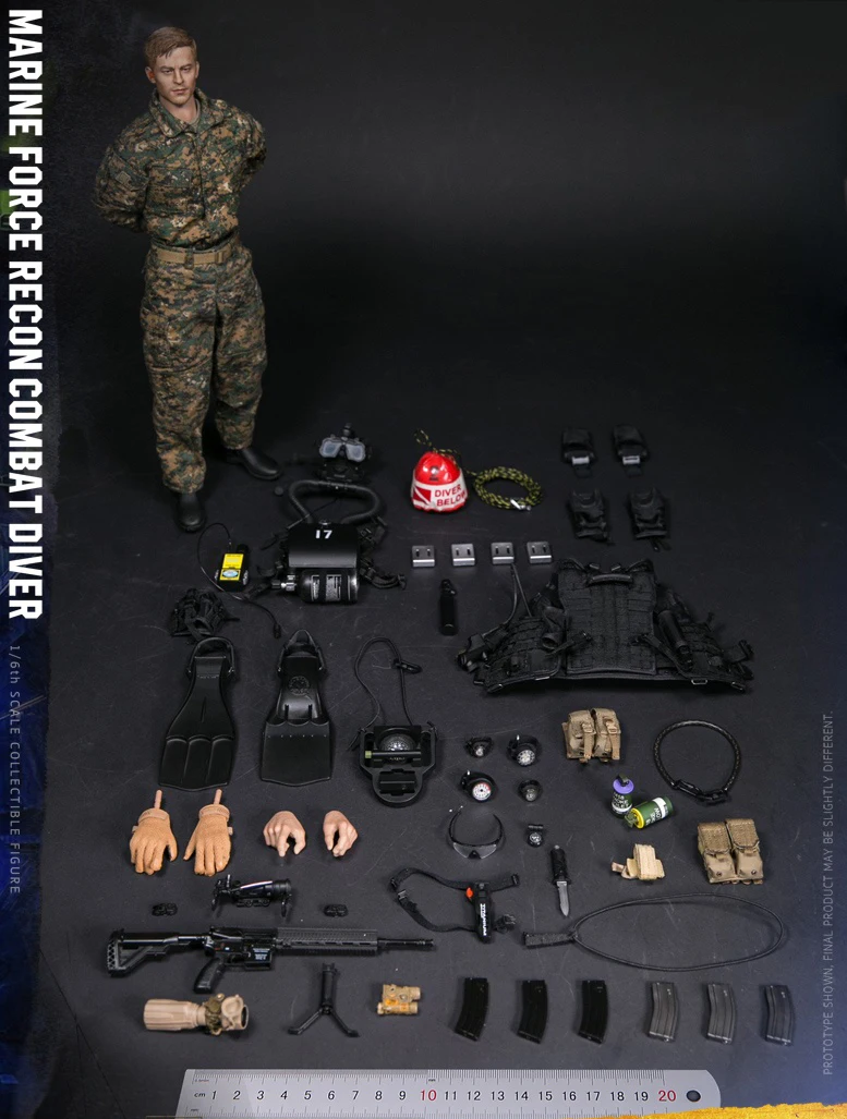 78055 1/6 морской пехоты США RECON COMBAT DIVER лесной MARPAT камуфляж версия модели для