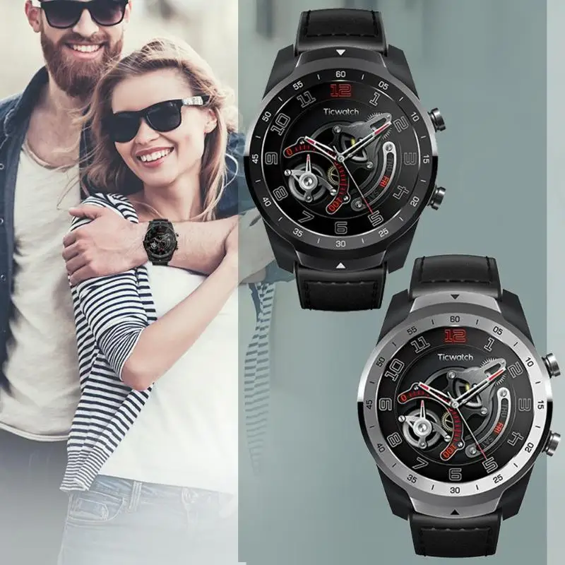 Оригинальные Смарт-часы Xiaomi Ticwatch Pro, Android, gps, IP68, водонепроницаемые, с поддержкой NFC оплаты/Google Pay, Bluetooth, фитнес-часы